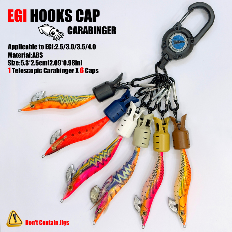 Squid Jig Hook Caps and Carabi - Fishing Equipment Carp recension och pris