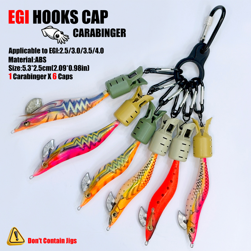 Squid Jig Hook Caps and Carabi - Fishing Equipment Carp recension och pris